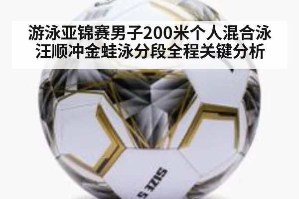 游泳亚锦赛男子200米个人混合泳汪顺冲金蛙泳分段全程关键分析